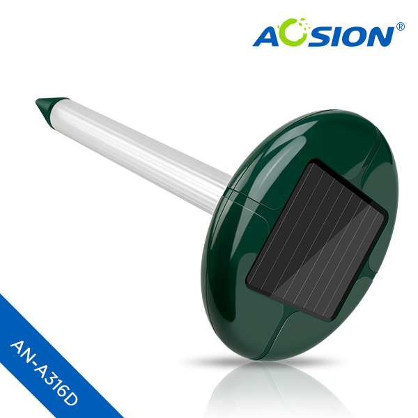 AOSION® Outdoor Solar Mole Repellent With Extra Battery Case AN-A316D